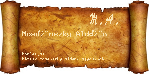 Mosánszky Aldán névjegykártya
